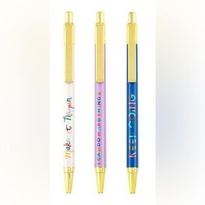 New Assorted Printed Pens, 3pc. by Fab Finds